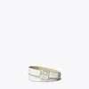 Tory Burch Logo-buckle Belt In White