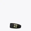 Tory Burch Logo-buckle Belt In Black