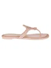 Tory Burch Miller Embellished Medallion Flat Thong Sandals In Viola