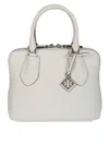 Tory Burch Mini Pebbled Leather Swing Bag In Bianco