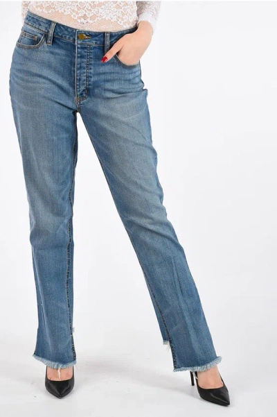 Tory Burch 16cm Stretch Denim Jeans In Blue