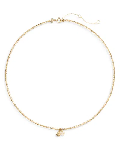 Tory Burch Good Luck Chain Layered Necklace In Tory Gold