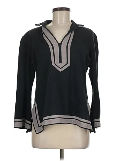Pre-owned Tory Burch 3/4 Sleeve Blouse In Black
