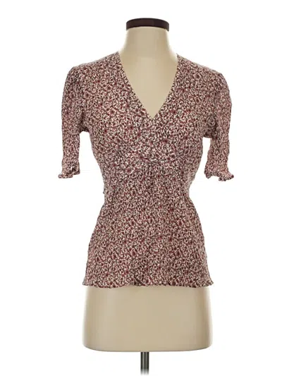 Pre-owned Tory Burch 3/4 Sleeve Blouse In Brown