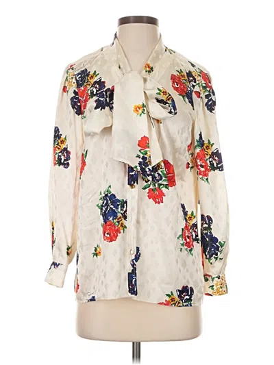 Pre-owned Tory Burch 3/4 Sleeve Blouse In Ivory
