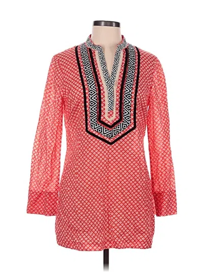 Pre-owned Tory Burch 3/4 Sleeve Blouse In Red