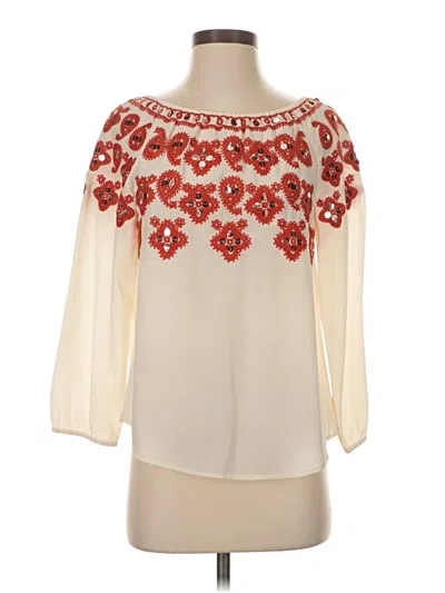 Pre-owned Tory Burch 3/4 Sleeve Blouse In White