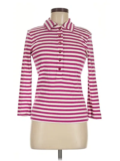 Pre-owned Tory Burch 3/4 Sleeve Button Down Shirt In Pink