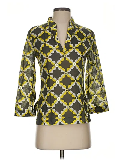 Pre-owned Tory Burch 3/4 Sleeve T-shirt In Yellow