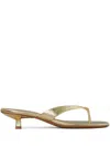 Tory Burch Capri Low Heel Sandal In Gold