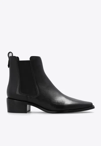 Tory Burch 40 Leather Ankle Boots In Black