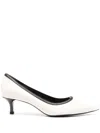 Tory Burch Double T Buckle Kitten Heel Pump In Neutrals