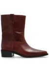 Tory Burch Women's Cirty Western Leather Boots In Brown