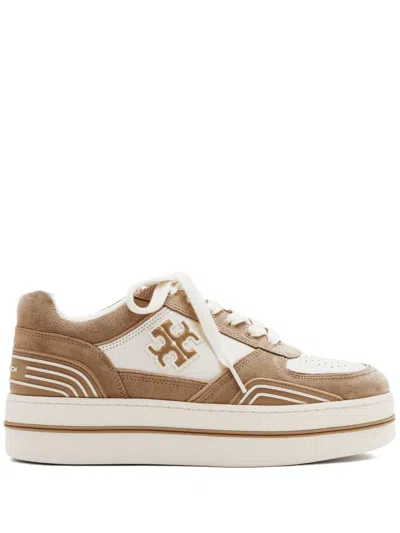 Tory Burch Clover Court Platform Sneaker In Neutrals