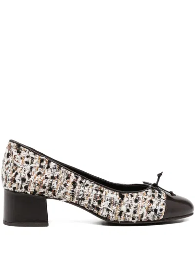 Tory Burch 45mm Logo-plaque Pumps In Black