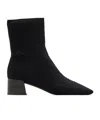 Tory Burch 45mm Monogram Knit Ankle Boots In Black