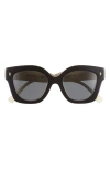 Tory Burch Oversized Acetate Cat-eye Sunglasses In Blackivory