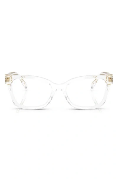 Tory Burch 49mm Phantos Optical Glasses In Clear