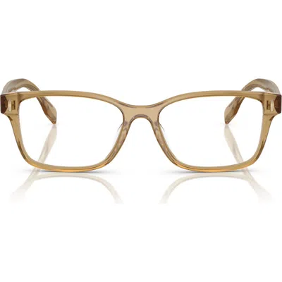 Tory Burch 49mm Rectangle Optical Glasses In Transparent Green