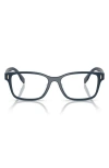 Tory Burch 49mm Rectangular Optical Glasses In Blue