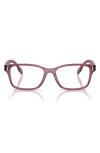Tory Burch 49mm Rectangular Optical Glasses In Red