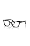 Tory Burch 49mm Square Optical Glasses In Black