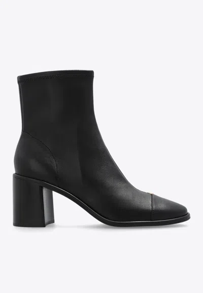 Tory Burch 50 Cap-toe Leather Ankle Boots