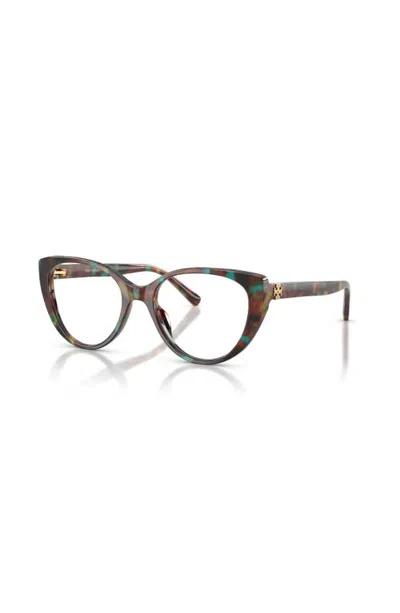 Tory Burch 50mm Cat Eye Optical Glasses In Multicolor