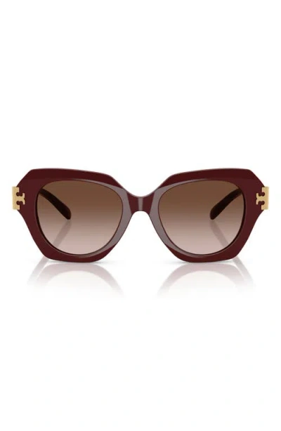 Tory Burch 51mm Cat Eye Sunglasses In Brown