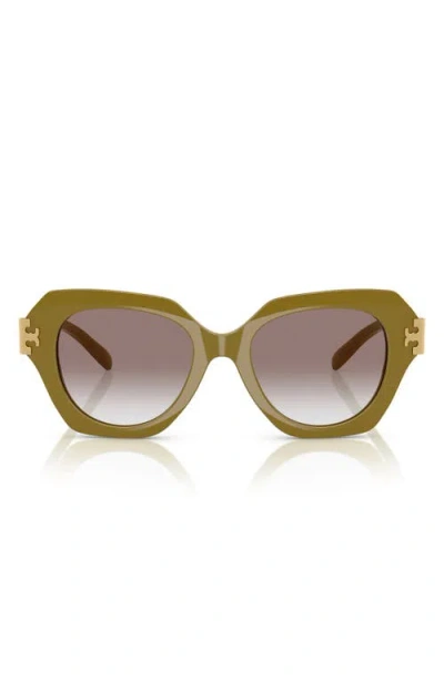 Tory Burch 51mm Cat Eye Sunglasses In Green