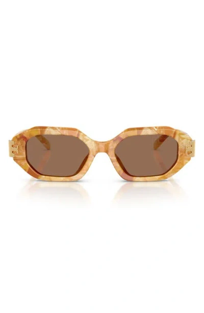 Tory Burch 51mm Irregular Sunglasses In Gold