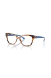 Tory Burch 51mm Square Optical Glasses In Multi