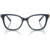 Tory Burch 51mm Square Optical Glasses In Navy