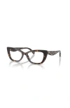 Tory Burch 52mm Cat Eye Optical Glasses In Brown