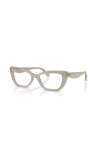Tory Burch 52mm Cat Eye Optical Glasses In Gray