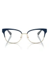 Tory Burch 52mm Cat Eye Optical Glasses In Navy