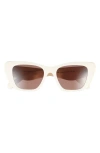 Tory Burch 52mm Cat Eye Sunglasses In Brown