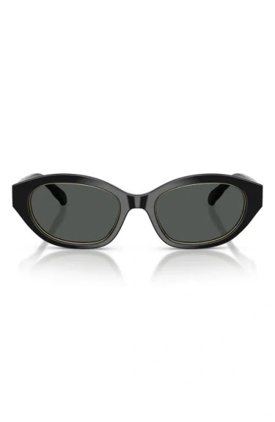 Tory Burch 52mm Irregular Sunglasses In Black