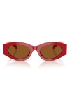 Tory Burch 52mm Oval Sunglasses In Red
