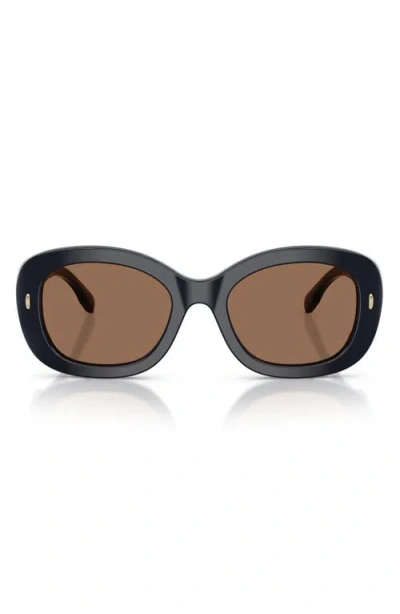 Tory Burch 52mm Oval Sunglasses In Black