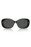 Tory Burch 52mm Oval Sunglasses In Black