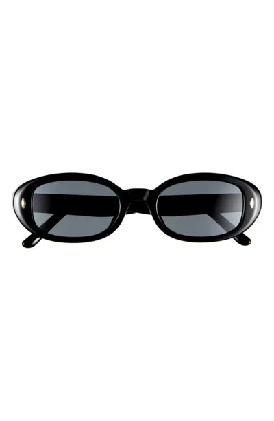 Tory Burch 52mm Oval Sunglasses In Black