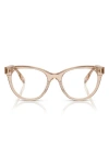 Tory Burch 52mm Phantos Optical Glasses In Transparent