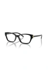 Tory Burch 52mm Rectangle Optical Glasses In Black