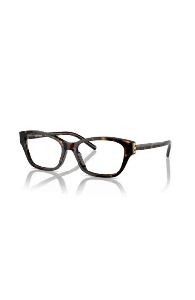 Tory Burch 52mm Rectangle Optical Glasses In Multi