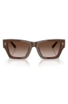Tory Burch 52mm Rectangular Sunglasses In Brown