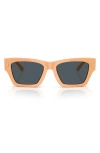 Tory Burch 52mm Rectangular Sunglasses In Dark Grey