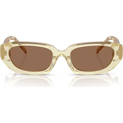 Tory Burch 52mm Rectangular Sunglasses In Neutral