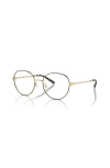 Tory Burch 52mm Round Optical Glasses In Gold