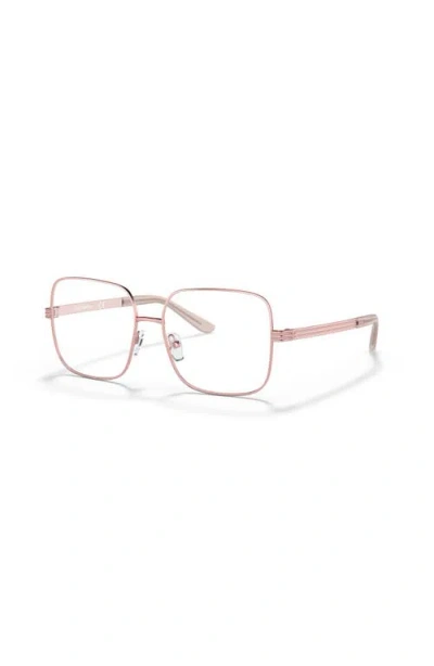 Tory Burch 52mm Round Optical Glasses In Pink